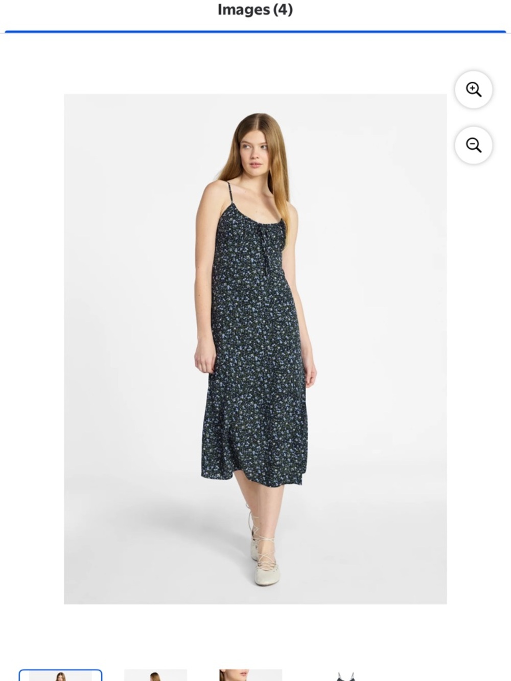 No Boundaries Navy Floral Midi Dress